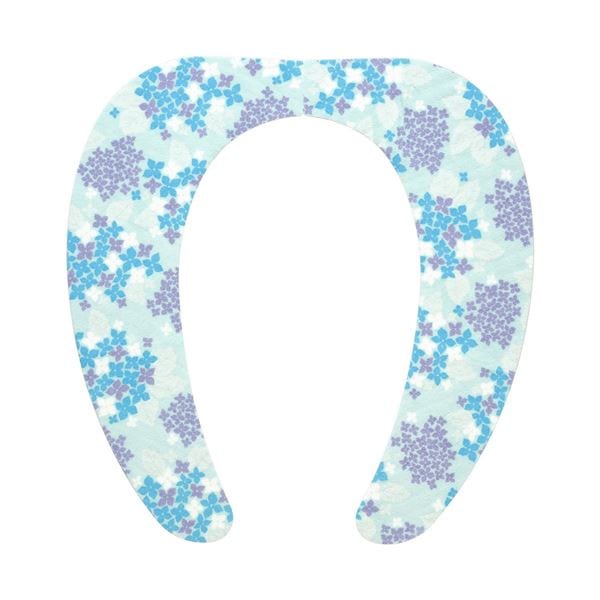 （まとめ）レック ぴたQ 吸着べんざシート あじさい BB-483 （便座シート） [72個セット]