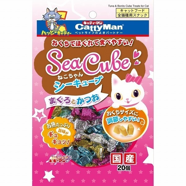 （まとめ買い）ねこちゃん シーキューブ まぐろとかつお 20個 猫用 [x24]