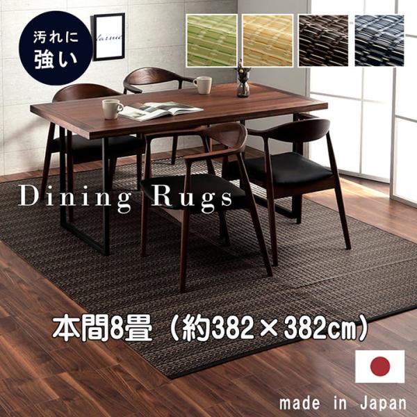 ラグ 夏用 カーペット 8畳 撥水 洗える 防ダニ おしゃれ 日本製 い草 風 10畳 ペット 大きい 絨毯 ラグマット 380380