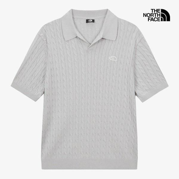 26 S/S NT7AS00A 男性ケーブル半袖ポロセーター