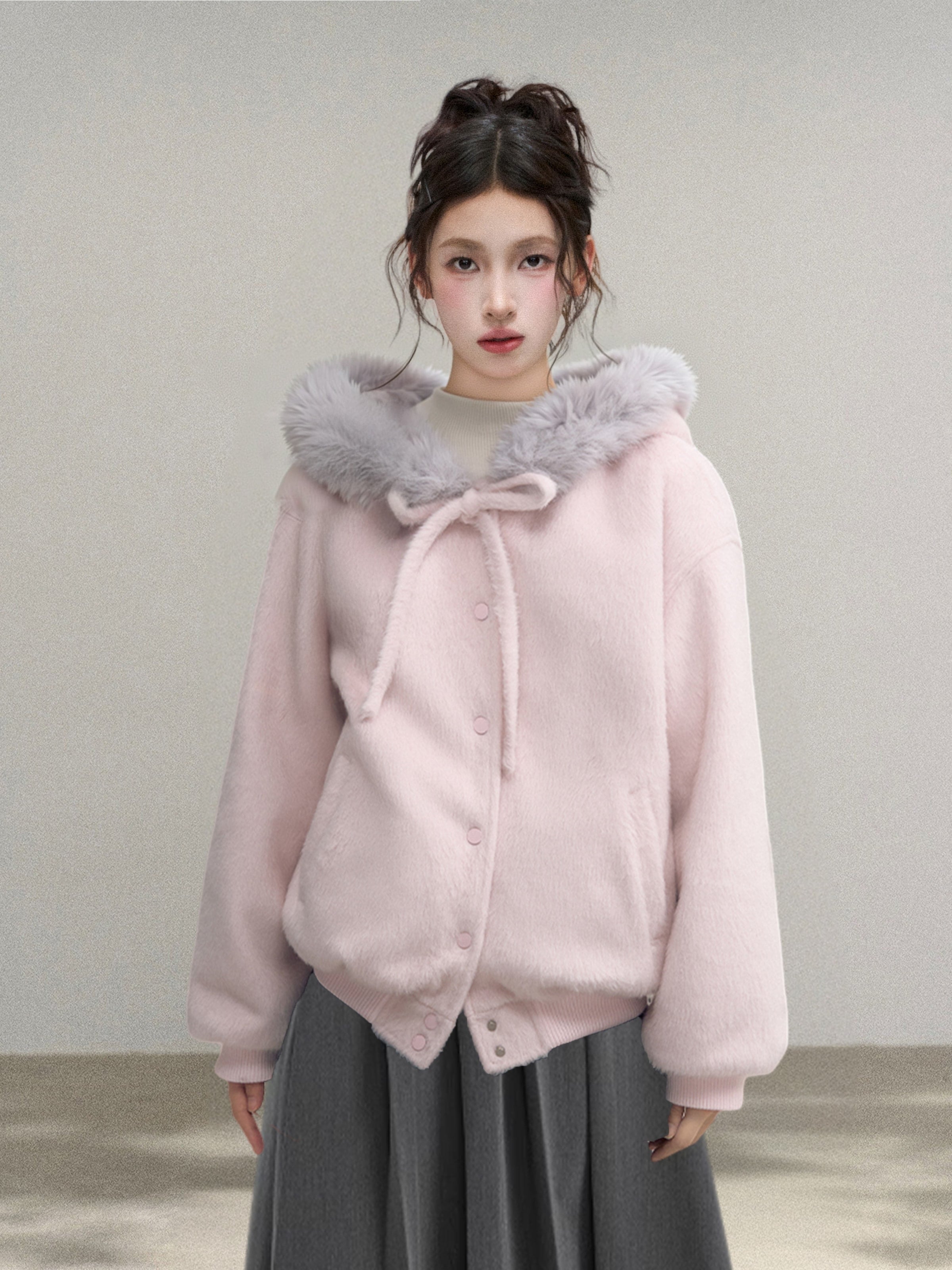 超目玉セール2025 秋冬 韓国っぽ 暖かい あったか素材 厚手 中綿入りアウター防寒トレンド かわいい羽織りレディースフード付きショート長袖トップスカジュアルファッション系フル丈カラーダコーデフェイ