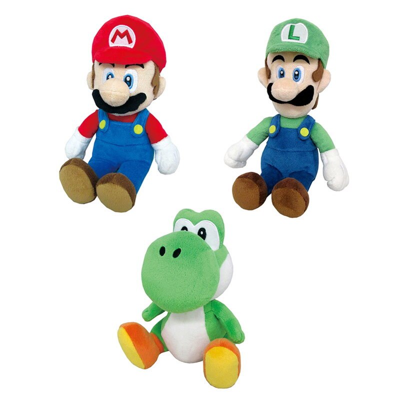 ぬいぐるみ 3種セット マリオ ルイージ ヨッシー Mサイズ スーパーマリオ グッズ 誕生日プレゼント 子供 おもちゃ 男の子 女の子 小学生 キャラクター グッズ クリスマスプレゼント 子ども