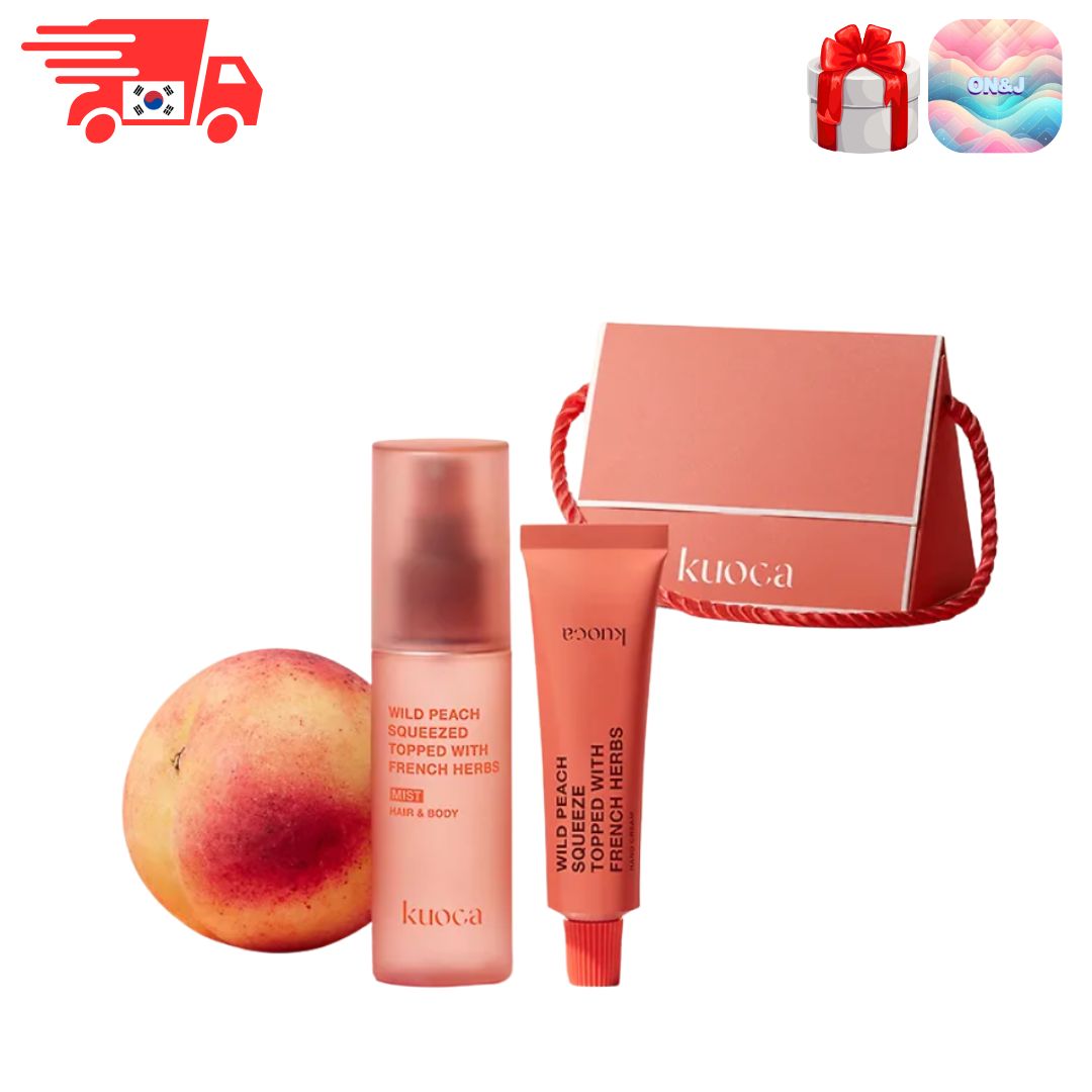 【クオカ公式】ワイルドピーチ パフューム ヘア＆ボディミスト + ハンドクリーム セット（50ml + 15ml）