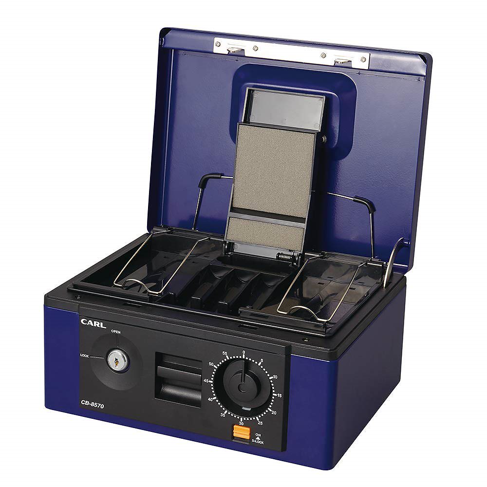 （まとめ買い）キャッシュボックス A5書類収納可能 CB-8570 [x3]