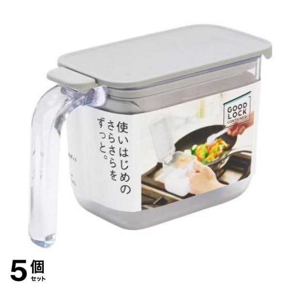 マーナ 調味料ポット グレー 370mL (K-736GY) 5個セット