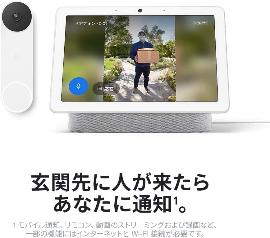 Google グーグル GA01318-JP [Google Nest Doorbell スマート ドアベル バッテリー式] ホワイト ネストカム