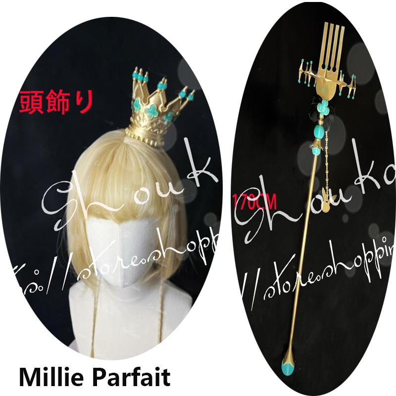コスプレブーツ バーチャルYouTuber 風 Millie Parfait 彩虹社 にじさんじ vtuber ゲーマー 女性 貴族 道具小物 cosplay 仮装 変装 コスチューム-72