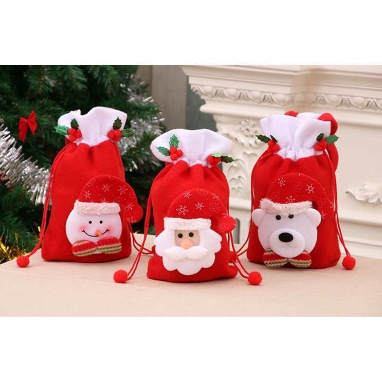 プレゼント Momeki 61％以上節約 クリスマスプレゼント袋 3点セット飾り 早割クーポン！ 可愛い ギフト袋 クリスマスイブの