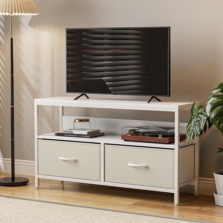 収納チェストロータイプ テレビ台 テレビボード 引き出し ローボード テレビラックワイドチェスト大容量収納 42 32インチ 50型まで対応 省スペース 北欧(ベージュ, 幅98CM)