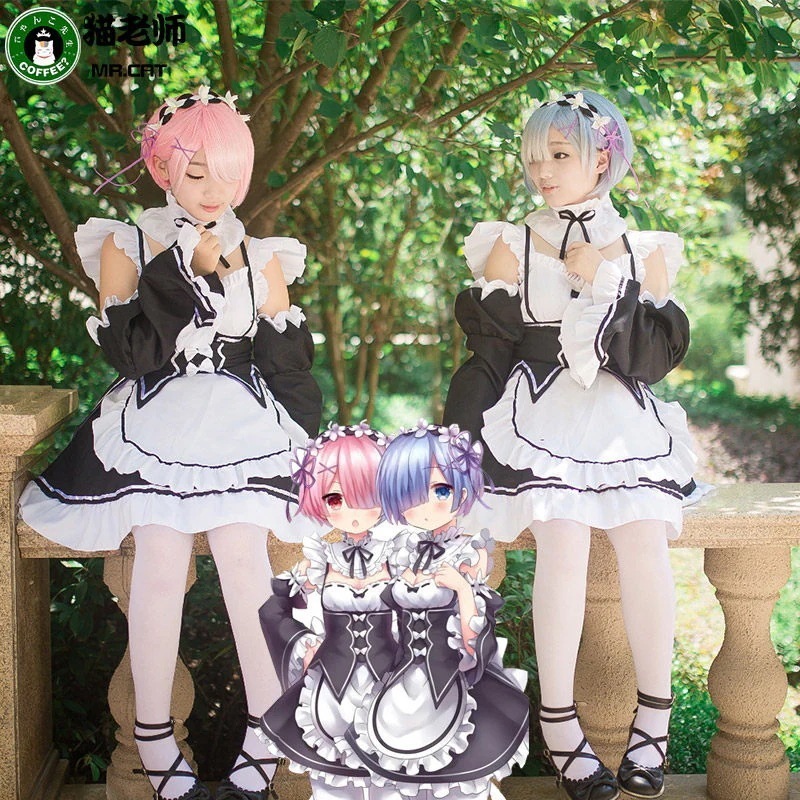 猫先生ラムレムレスcos衣装フルセットゼロからの異世界生活コスプレメイド
