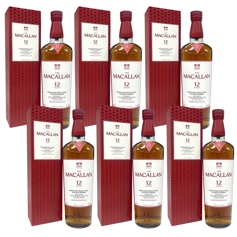 [正規品] ザ マッカラン 12年 シェリーオーク 40度 700ml 6本セット / ギフトBOX入り スコットランド シングルモルトウイスキー お酒