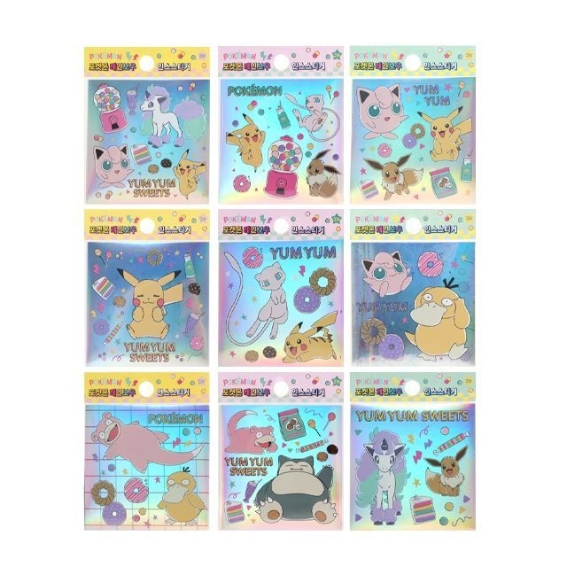 【韓国限定】 ポケモン レインボーインスシール45個入
