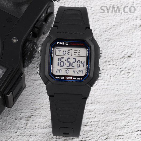 W-800H-1A 軍人 軍用 スクエア 電子 スポーツ メンズ ウレタン 時計 d