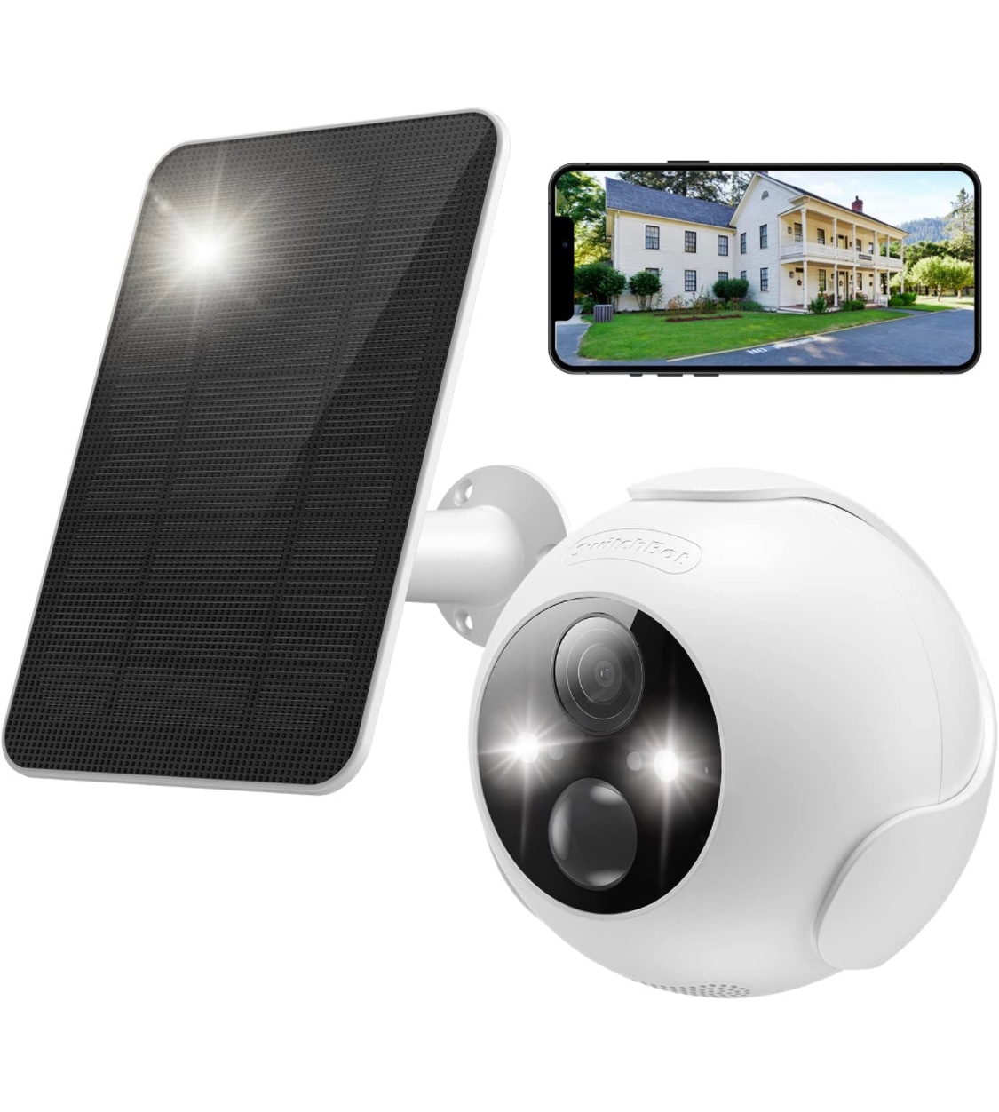 大容量バッテリー搭載 配線不要 防水防塵 屋外カメラ ソーラーパネル付き W2802002 新品
