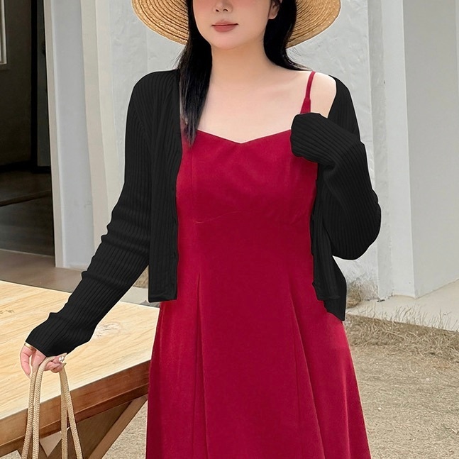 レディース トップス ニット カーディガン ショート 長袖 Vネック オーバーサイズ フェミニン 前開き 透け感 シースルー ボタン かわいい 大人可愛い きれいめ シンプル カジュアル 上品