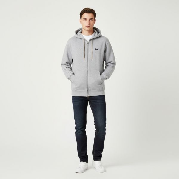 Small Twitch Logo Hooded Sweatshirt Gray