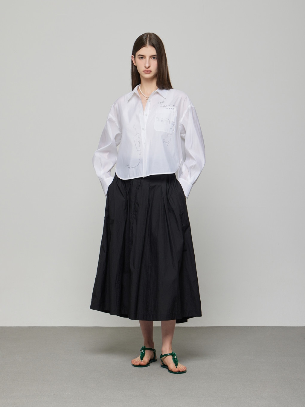 DEWL ドローイング·プリント·シャツ