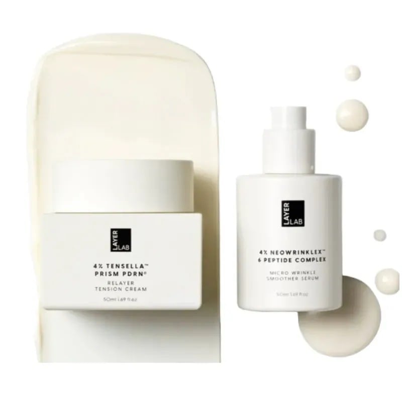 [新作]アンチエイジング ソリューション 2点セット(マイクロ リンクル スムーザー セラム 50ml+リレイヤー テンション クリーム 50ml)