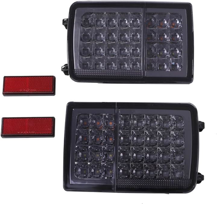 スズキ 用 32連 LED テールランプ ライト 左右セット 流れる ウインカー シーケンシャル 純正 交換 カプラーON エブリイ DA64V DA17V マツダ(スモークレンズ)