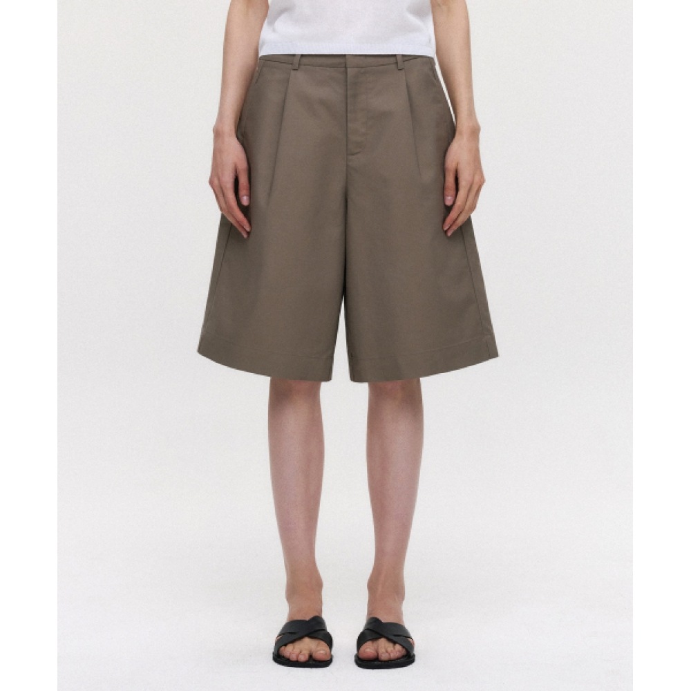 SUARE レディース (レディース) ボーイフィットバミューダパンツダストグレー