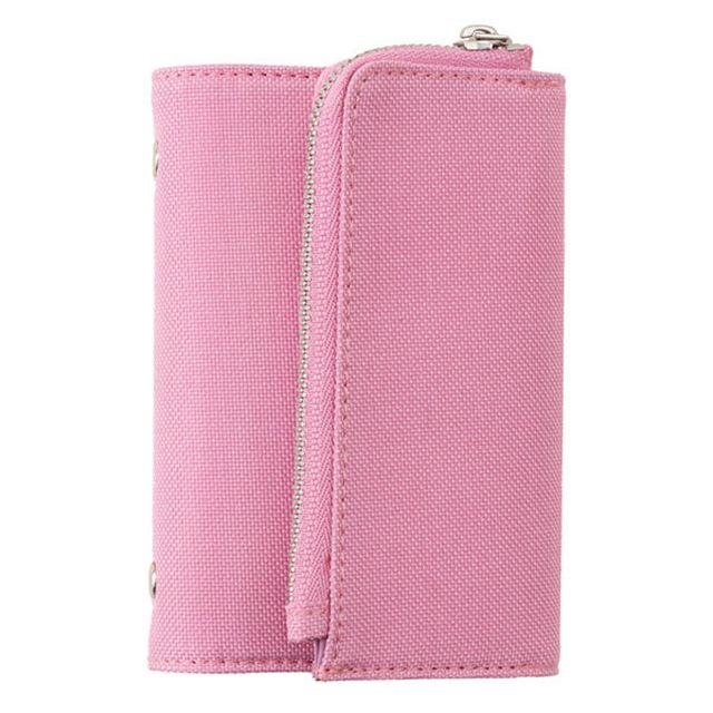 （まとめ買い）ダイゴー isshoni. ファスナーケース付き5穴バインダー マイクロ5サイズ ピンク K1228 [x3]