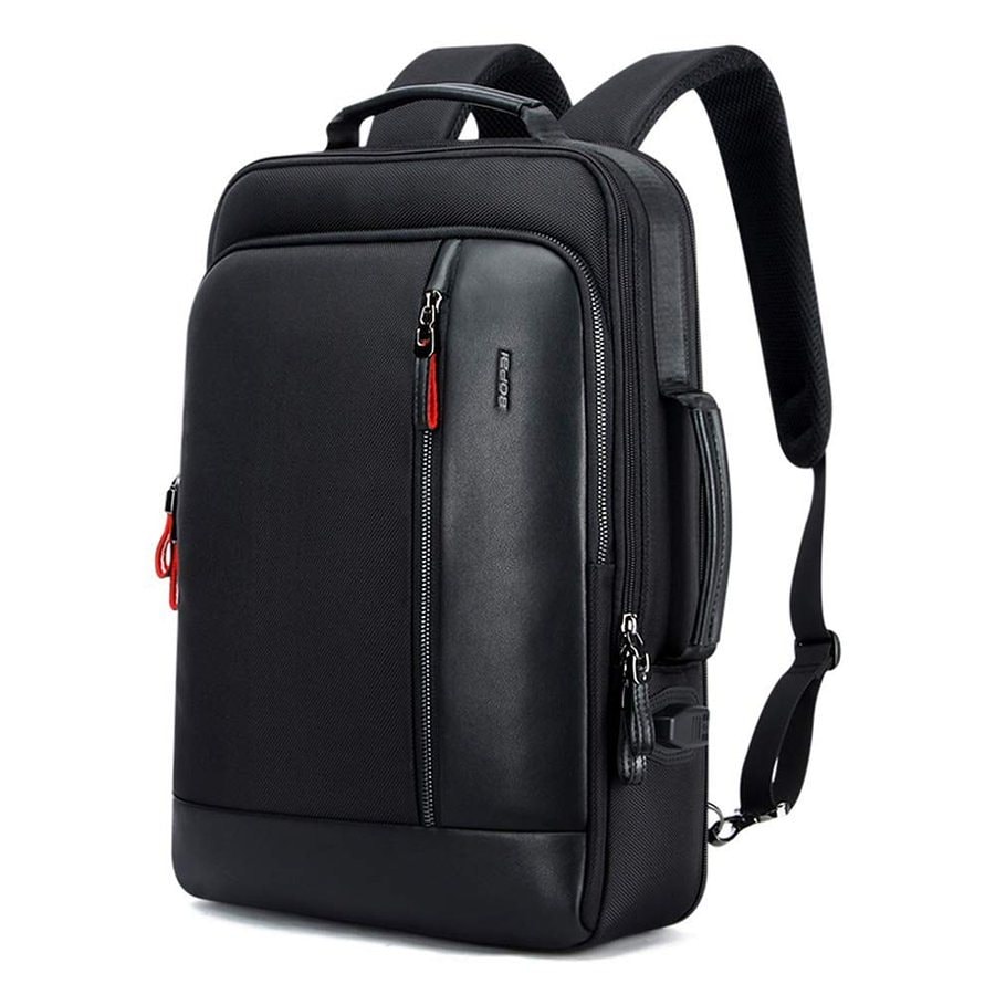 BOPAI リュックサック革 レディース 盗難防止 リュック メンズ 2wayビジネスリュック 防水 USB充電ポート搭載 男女兼用 15.6インチパソコン対応 ブラック 7,618円