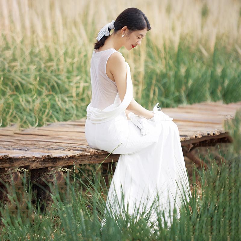 ウェディングドレス 二次会 結婚式 ブライダル ロングドレス サテン マーメイドライン 前撮り 海外挙式 花嫁 リゾートウェディング ガーデンウエディングドレス 11,241円