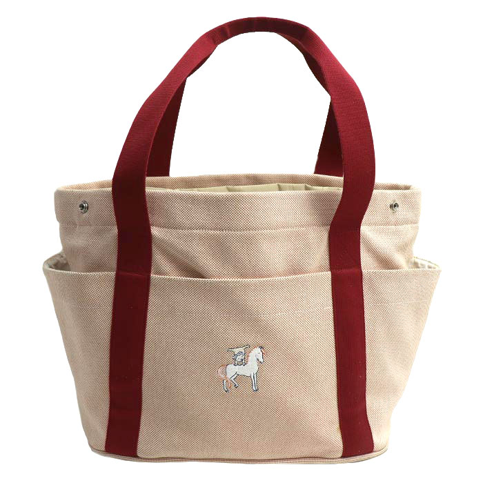 HERMES エルメス カブリオル マザーズバッグ トートバッグ レッド レディース 中古