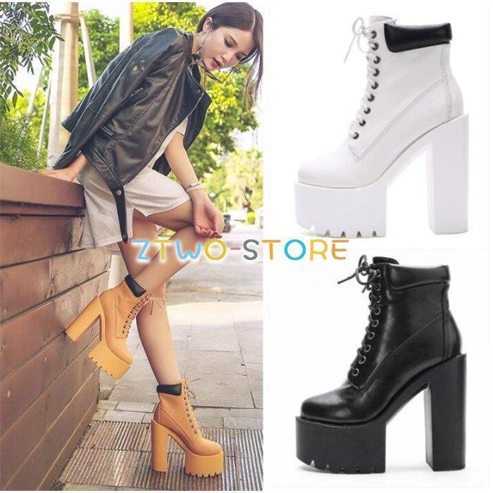 ショートブーツ レディース ブーツ レースアップ 編み上げブーツ レースアップブーツ 靴 疲れない 厚底ブーツ　ヒール15ＣＭ　秋冬 旅行 歩きやすい 韓流