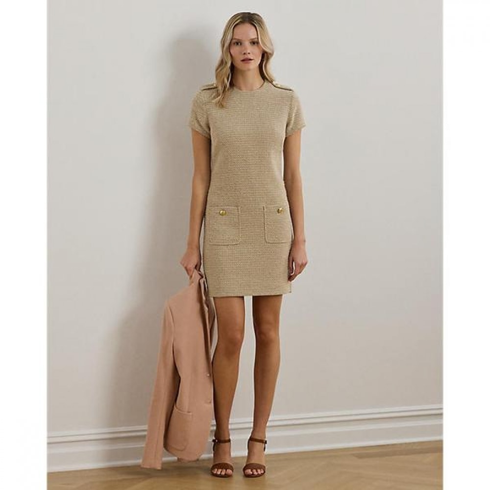 ローレンラルフローレンボタントリムブークレスドレス (WMLRDRSSN820130101)