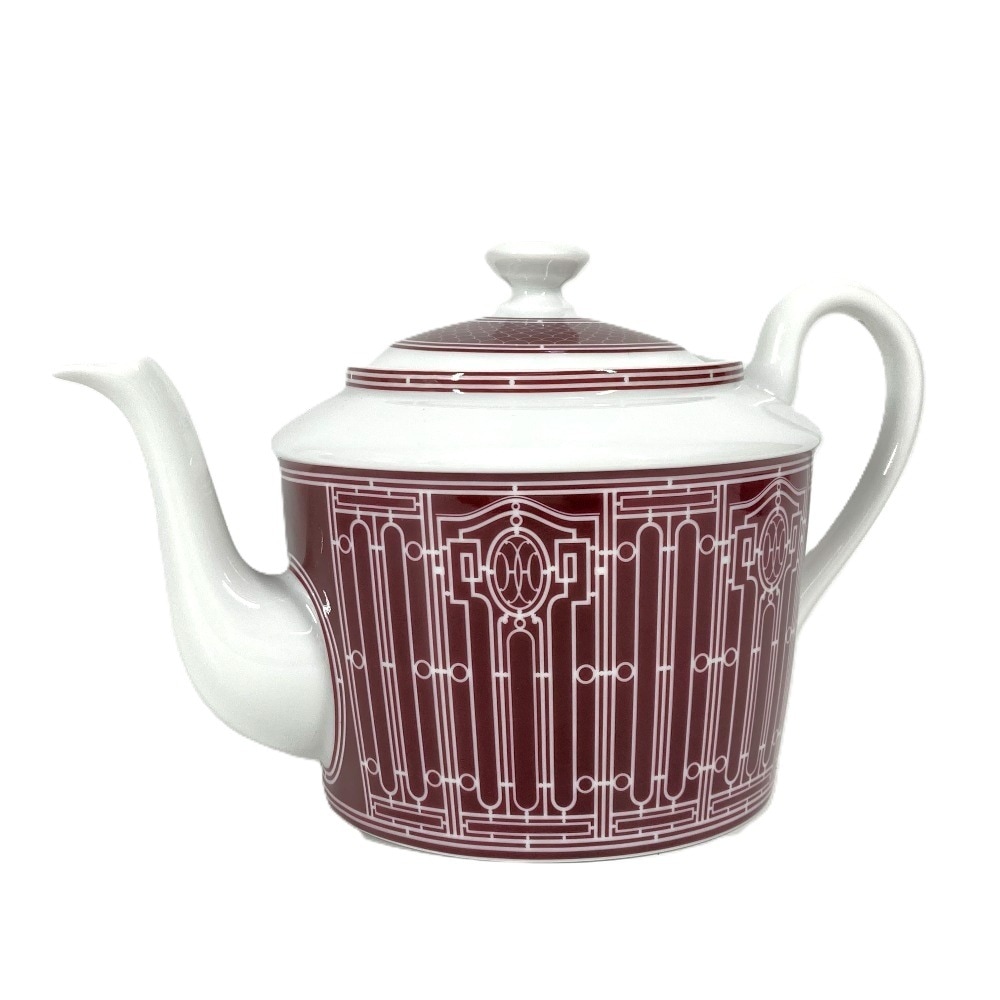 雑貨 P041018P ティーポット Hデコ アッシュデコ ポット インテリア テーブルウェアコレクション 陶器 ルージュ レッド