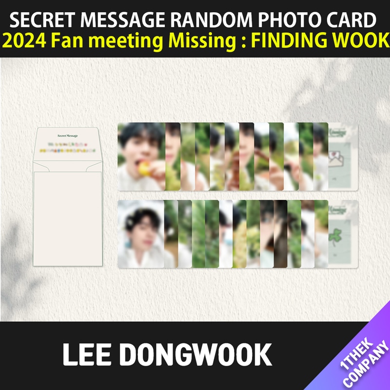 [５個]（SECRET MESSAGE RANDOM PHOTO CARD）LEE DONGWOOK 2024 Fan meeting Missing : FINDING WOOK