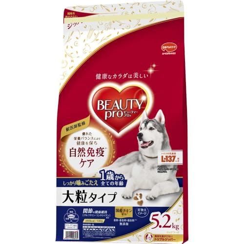 ドッグフードドッグ大粒タイプ1歳から【獣医師監修】【国産】【大容量】チキン犬 5.2kg
