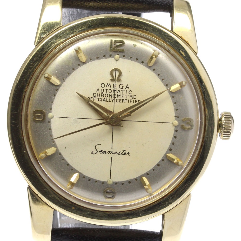 【OMEGA】オメガ シーマスター K14YG リダンダイアル ハーフローター cal.354 自動巻き メンズ【中古】