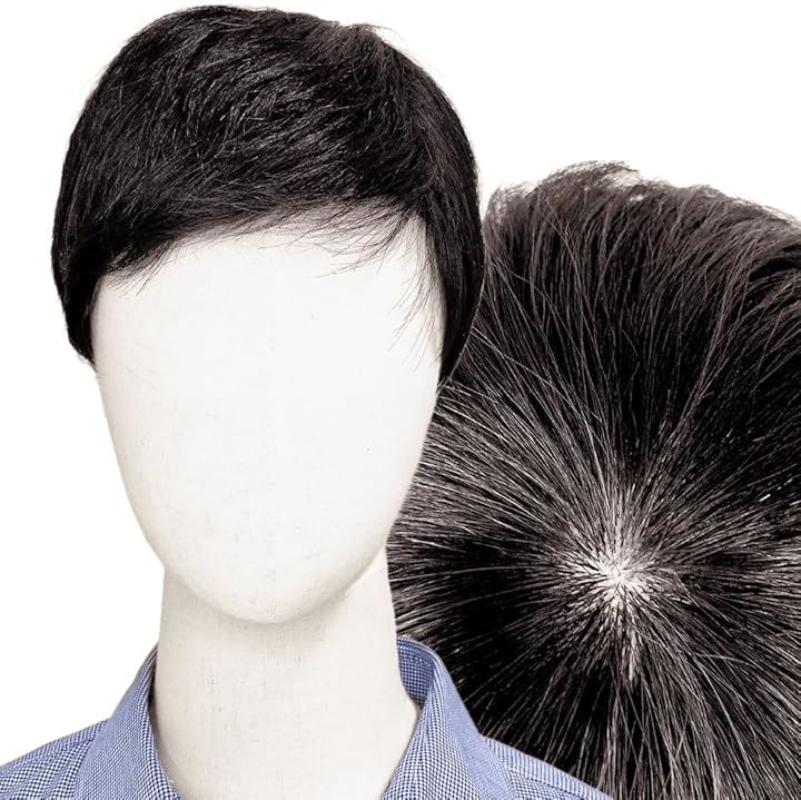 ウィッグ 白髪 白髪かつら 医療用 フルウィッグ ショート グレイヘア 高齢者 中高年 シニア ウルフ ボブ 耐熱 レディース(ナチュラルブラック, 人毛mix(ノーブルショートM))