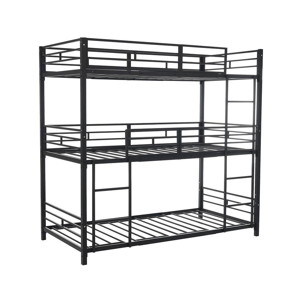 【国内即日発送】三段ベッド 子供 パイプ 三段ベッド 大人用 シングル ベッド パイプベッド 3段ベッド 分離可能 パイプベッド スチールベッド 二段ベッド 新作 コンパクト 省スペース 寮 ブラック