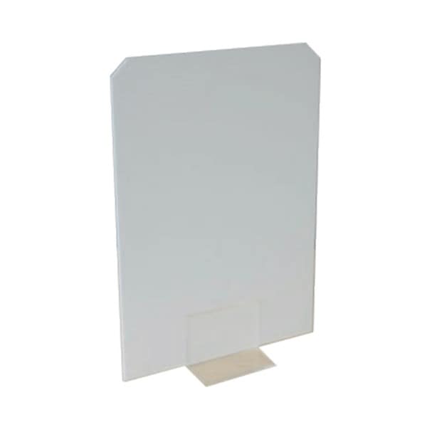 飛沫防止 折りたたみ卓上パーテーション/衝立 40型 W400H570mm パネルスタンド付 抗菌剤配合 アルコール除菌可 日本製