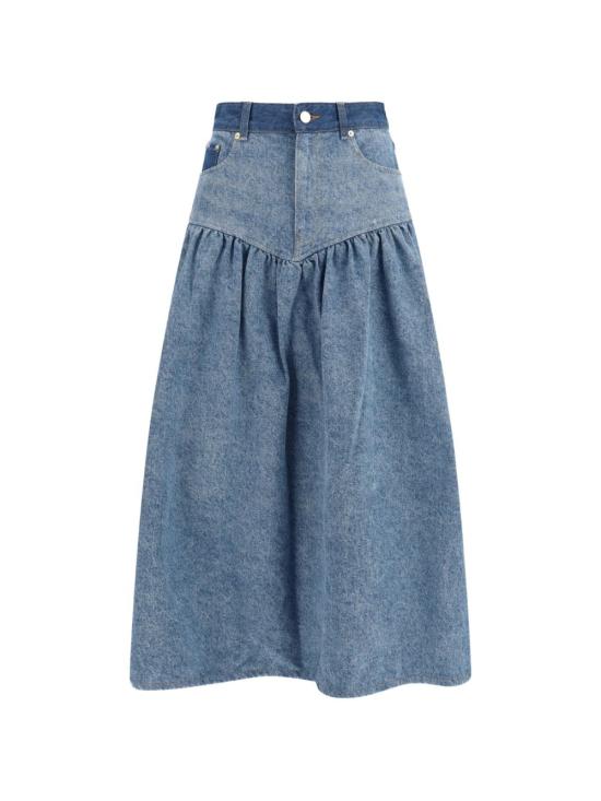 GANNI Women Mid Skirts A1090247 567 Blue