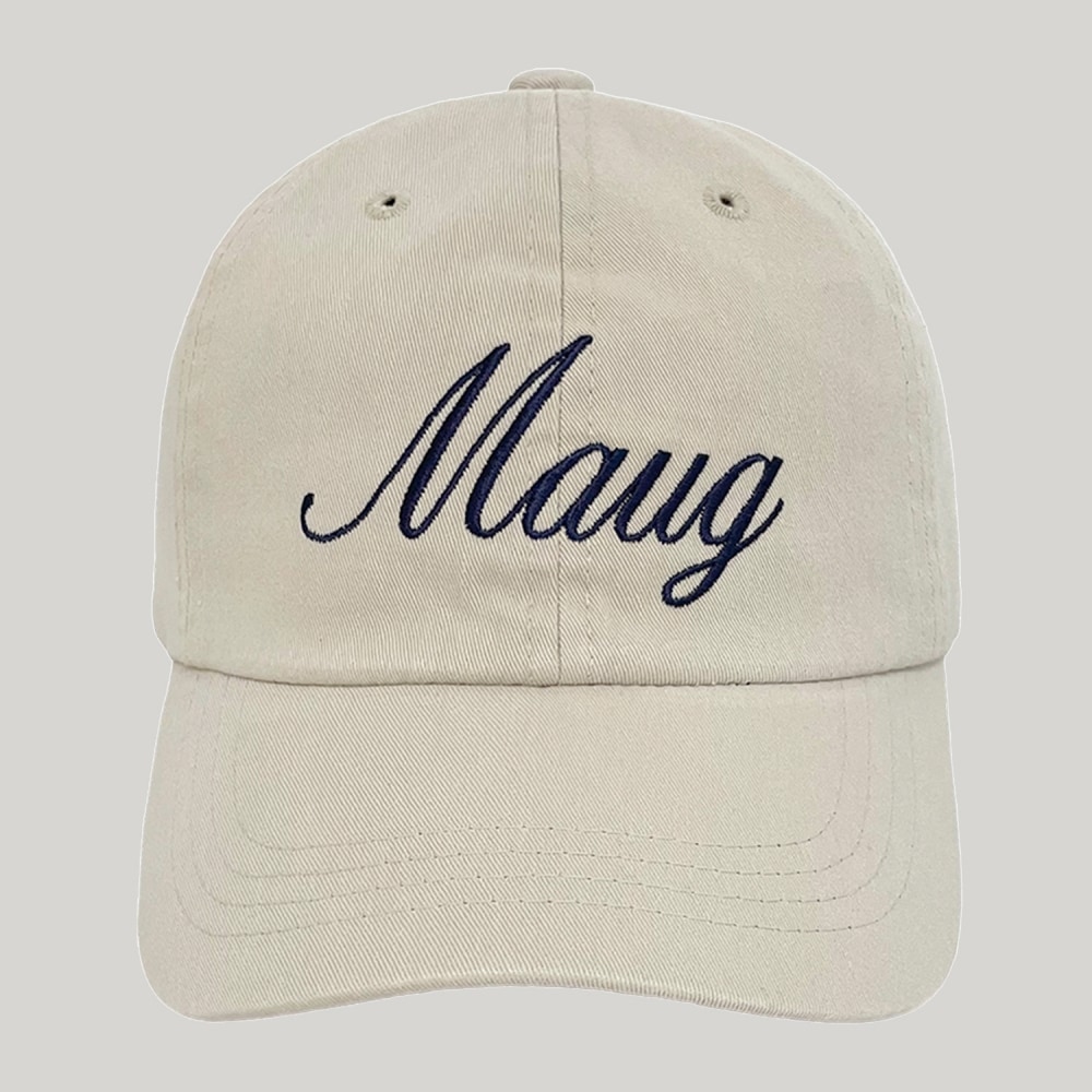 Maug デイリーレタリングウォッシュボールキャップベージュ