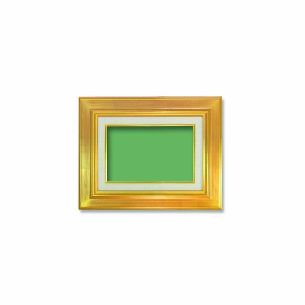 [油額]キャンバス額/UVカットアクリル仕様/金の油絵額 油絵額 F0号（180x140mm）「ゴールド」