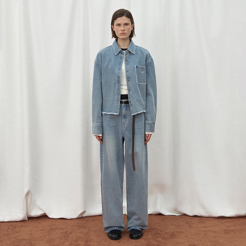 (PT-5590)GLAND SET-UP DENIM PANTS 7,232円