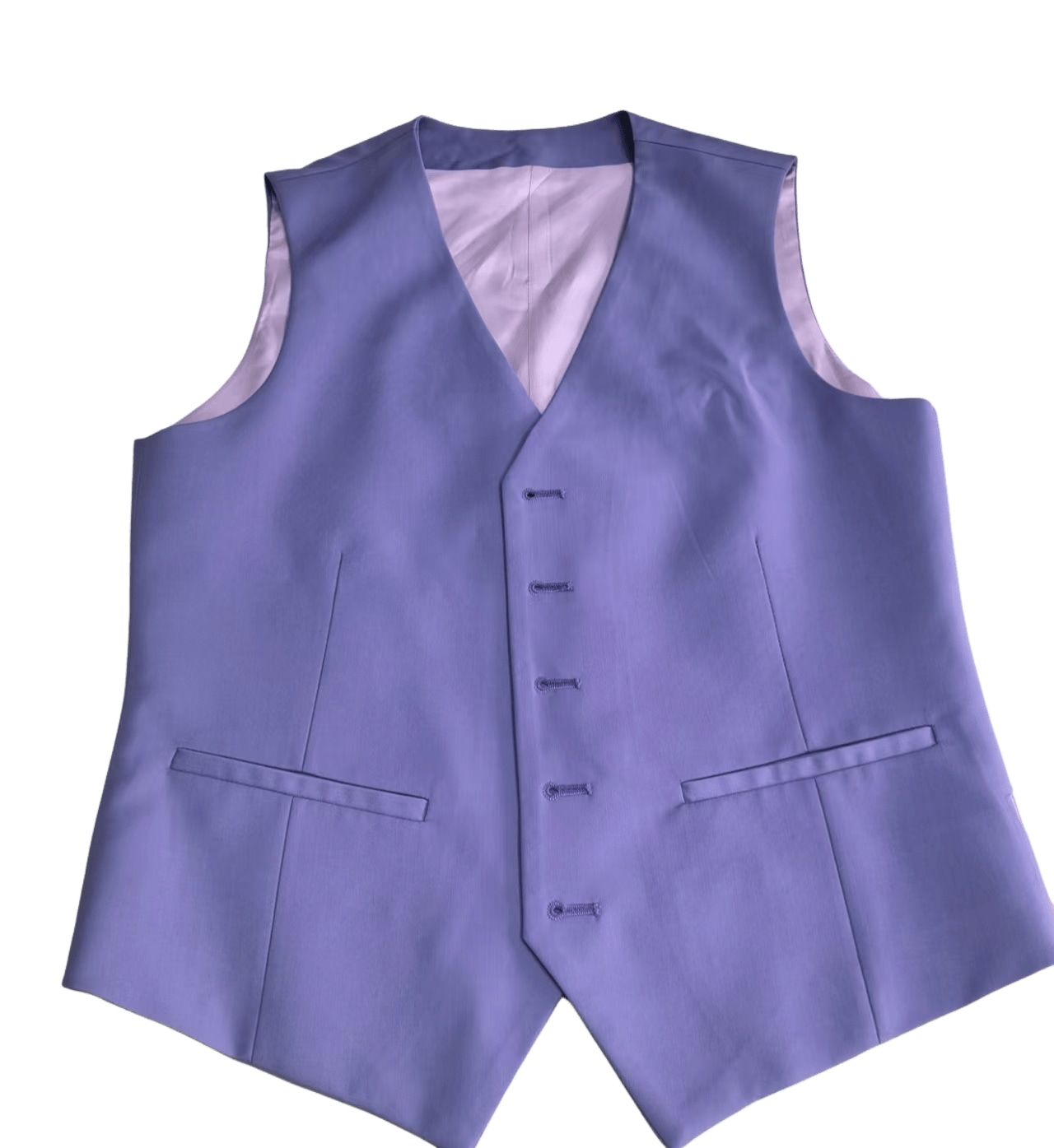 ベスト パープル ノースリーブ 新郎衣装 くるみボタン タキシード