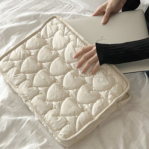 heart patternラップトップポーチケースmacbookバッグ16インチ15インチ