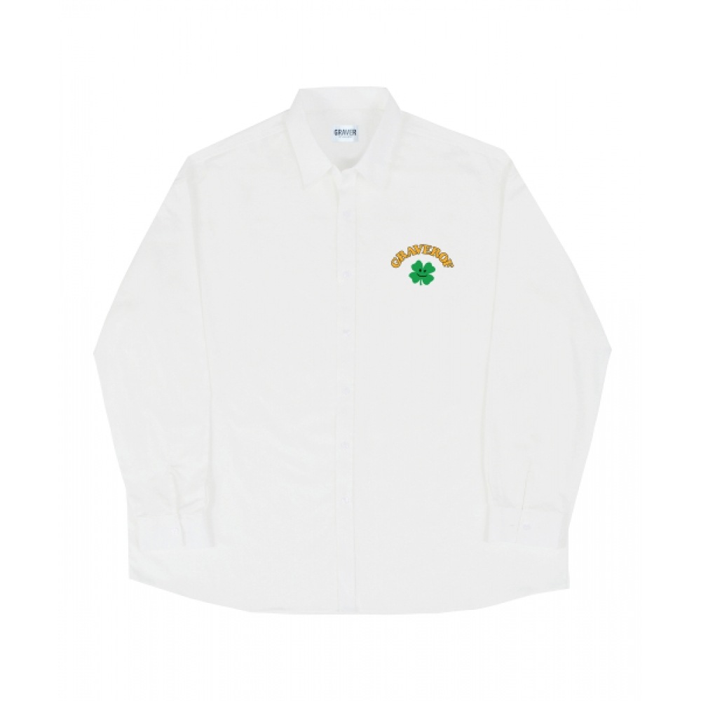GRAVER [ユニセックス] クローバーグラバーオブアーチロゴベーシックシャツ_ホワイト