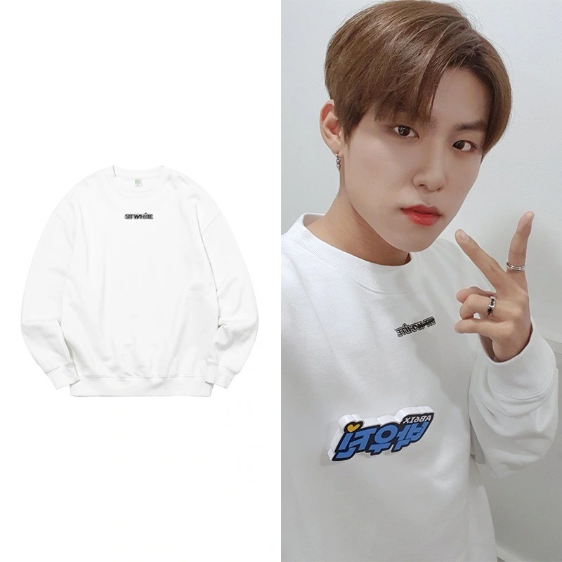 Ab6ix パクウジン服スウェットシャツ純綿プリントルーズラウンドネックプルオーバープラスベルベット薄手トップ 6,024円