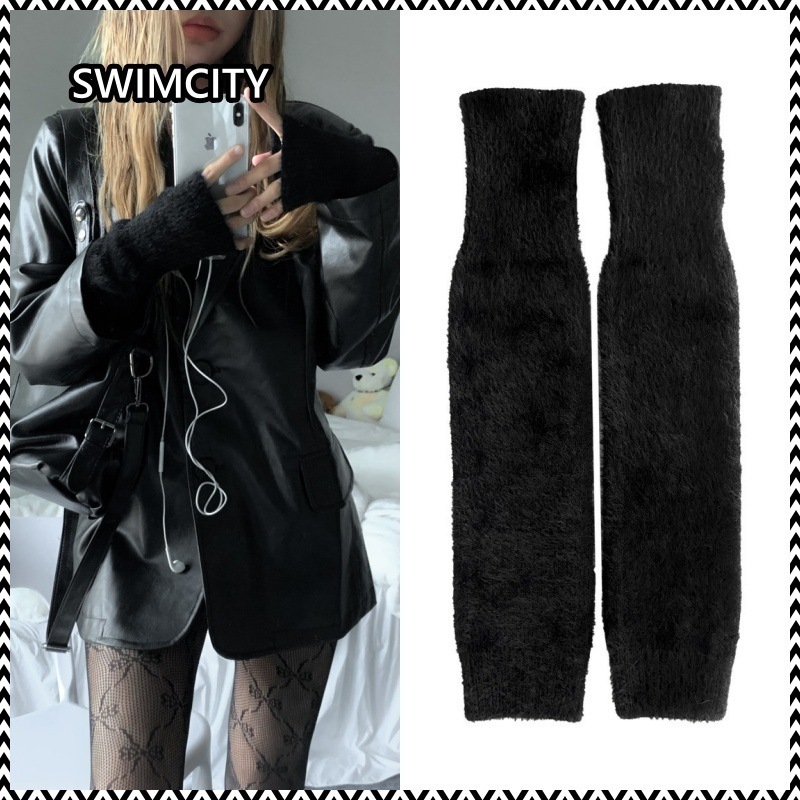 SWIMCITY Hughes angora hand warmer (Black)