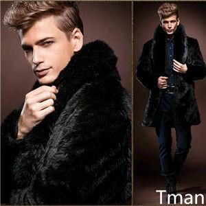 ファーコート メンズ 毛皮コート ファーコート ミンク メンズ毛皮コートロング 暖かい 防寒 秋冬