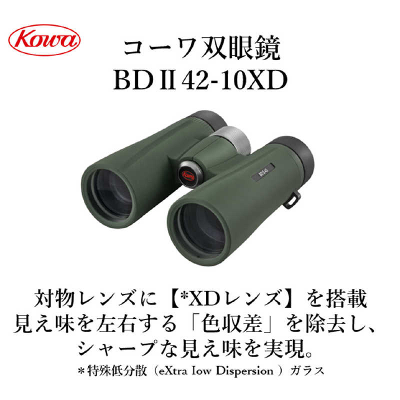 KOWA　双眼鏡 BDIIシリーズ 10x42 [ 10倍 / 径42mm / 防水 ]　BDII42-10XD