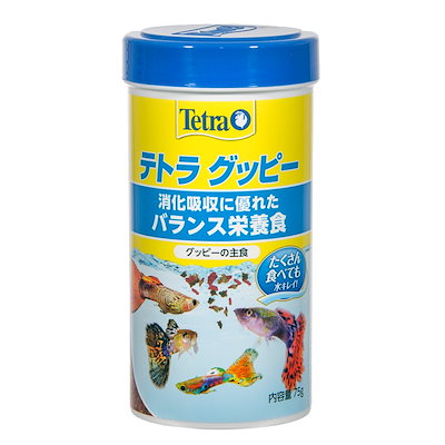 他サイト： テトラ　グッピー　７５ｇ　熱帯魚　餌　エサ　ＣＲＣ10―41―20―00―00の商品画像
