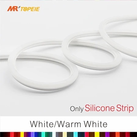 新しい再利用可能なシリコーンネオンストリップ,個別にフレキシブル,RGB,6mm,8mm,12mm,防水ip67,2021 White Pure silica gel 5M 12mm Width 5,837円